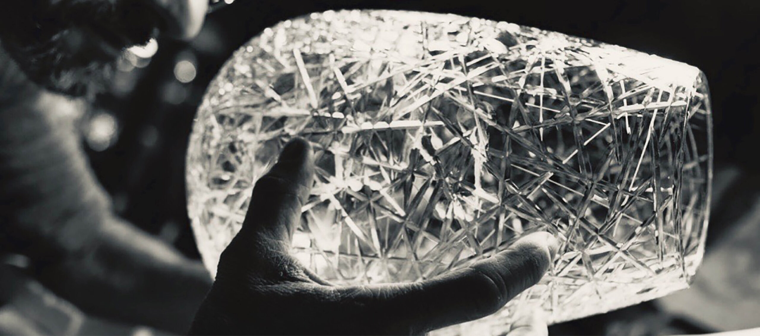 Handcrafted glass vase by Varisco